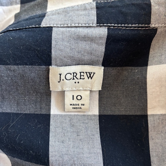 J. Crew Factory Navy & White Buffalo Check Dress - Picture 2 of 7